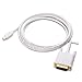 Cable Matters Mini DisplayPort to DVI Cable (Mini DP to DVI Cable) in White 6 Feet - Thunderbolt and Thunderbolt 2 Port Compatible