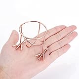 Hestya Makeup Sponge Holder Egg Sponge Stand Puff Display Stand Dryer Rack Makeup Sponge Support (Sponge is not included), 2 Pieces, Rose Gold