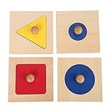 LEADER JOY Montessori Materials Insets Single Shape Puzzles Toddler Preschool Toys