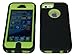 Brand New Iphone 5 5S Body Armor Defender - Comparable to Otterbox Defender + 1pc 3ft Data Cable (Black on green)