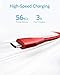 Anker Powerline+ II USB-C to USB-A Cable (6ft), for Samsung Galaxy S10 / S9 / S9+ / S8/S8+/Note 8, LG V20/G5/G6, iPad Pro 2018 and More (Red)