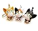 LRRH 5 Pcs Cute Kate Cat Doll Key Rings