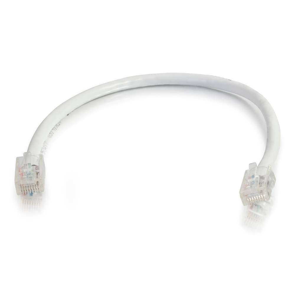 C2G 2M Cat5e Ethernet RJ45 High Speed Network Cable, LAN Lead WHITE Cat5e PVC UTP Patch Cable — image 1
