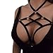 Verypoppa Women's Sexy Stretchy Cupless Cage Harness Bra Underwear (L, 1)