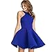 My Wonderful World Women's Sexy Halter Backless Evening Dress Skater Dress