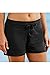 Micosuza Women's Swimming Shorts Bikini Bottom Swimwear Beach Board Shorts Black