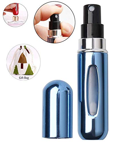 Beautychen 6 Pack 5ml Refillable Perfume Atomizer Spray Bottle Portable Mini Empty Easy to Fill Scent Aftershave Pump Case Travel Outgoing Purse Multicolor