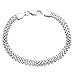 LOYALLOOK Stainless Steel Mesh Chain Bracelets for Women Silver Tone 7