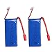 Holy Stone 2-in-1 Battery Charger and 2Pcs 7.4V 2000mAh Rechargeable Li-Po RC Drone Batteries for HS300,HS400