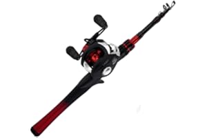 Kilitn Fishing Rod and Reel Combo, Baitcasting Combo Baitcast Reel 5 Foot Durable Fiberglass Telescopic Rod with Fishing Line Full Kits Comfortable Handle