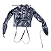 COSY-L SM Bondage Jacket Arm Restraints Sleeve, Adult Slave Training Dog Collars, for Couples BDSM Sexual Life Black Leather Exposed Nipples Bra,0.72KGthumb 3