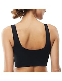 Belugue sujetador deportivo sin costuras, con encaje, sin alambre, para dama