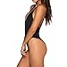 Alotpower Women Swimsuits One Piece Deep V Sexy Backless Strap Bathing Suit