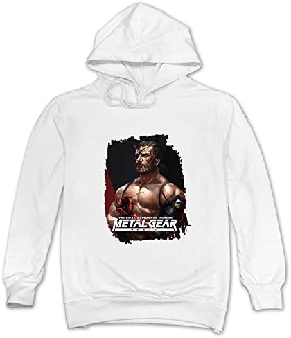 JaHa Men's Action Game Metal Gear Solid Hoodie White