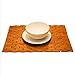 HANKEY Bamboo Place Mats, Dining Mat, Decoration for Table, Heat Insulation Hexagon Natural Color Set of 4 Eco-Friendly