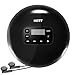 Portable CD Player, HOTT CD611 Personal Compact Disc Player with LCD Display, Stereo Earbuds and USB Charging Cable, Electronic Skip Protection Anti-Shock Function - Black
