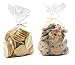 SCOBUTY || 5 in x 7 in Clear Flat Cello Cellophane Treat Bags Good for Bakery,Popcorn,Cookies,Candies,Dessert 1.2mil.Give Metallic Twist Ties, 100 Pcs, Transparent