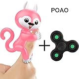 Finger Baby Squirrel & Fidget Spinner , Youeeku Interactive Pet Kids Smart Colorful Fingers Smart Induction Electronic Toys for Kids Children - Pink