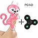 Finger Baby Squirrel & Fidget Spinner , Youeeku Interactive Pet Kids Smart Colorful Fingers Smart Induction Electronic Toys for Kids Children - Pink