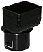 Downspout to Drain Pipe Tile Adapter (Black) 3 inch x 4 inch downspout to 4 inch Round Drain Pipe