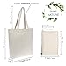 Canvas Tote Bag for Women-Large Beach Bag-Reusable Shopping,Grocery Tote Bags-%100 Organic Cotton Canvas-Travel,Shoulder,Gym,School,Book,Handbag,Pool Tote Much More-(Washable)-GIFT ZIPPERED HAND POUCH
