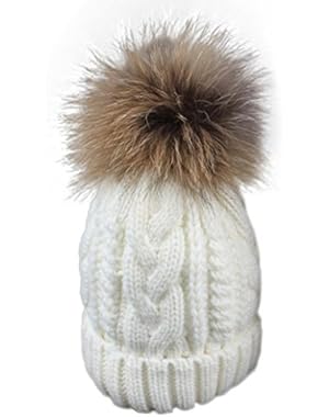 Baby Hat With Pom Pom, Sunsee(TM) Winter Crochet Hat Wool Knit Beanie Warm Cap