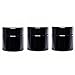 ultravioLeaf 100 ml (3.4 fl oz) 3-Pack Medium Capacity Travel Size Black Ultraviolet Glass Screw Top Jar | Airtight Smell Proof Stash Container