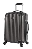 Lucas Outlander Carry On Hard Case 20 inch Expandable Rolling Suitcase With Spinner Wheels (20in, Graphite)