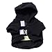Sumen Small Pet Dog Hoodie Fashion Costume Puppy T-Shirt (Black, XS)