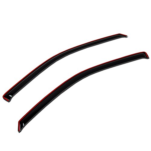 TuningPros WV-139i-2 In-Channel Window Visor Deflector Rain Guard Dark Smoke 2-pc Set