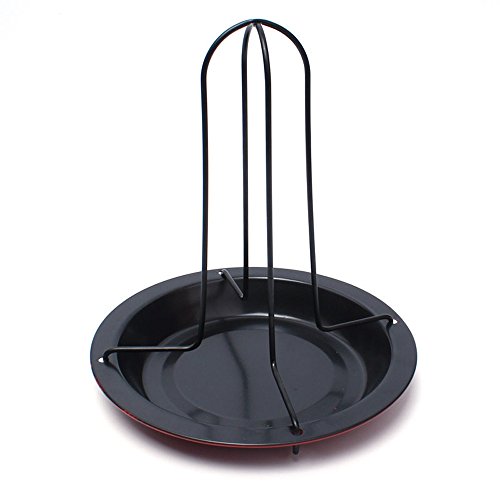 Aviat 1Pc Baking Chicken Duck Holder Mold Tray Grill Stand Roasting for BBQ Rib Non Stick Carbon Barbecue Rack [Ship from USA Directly] (As Shown)