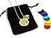 Gold Tree of Life Essential Oil Diffuser Necklace - Aromatherapy Jewelry - Hypoallergenic 316L Surgical Grade Stainless Steel, 20.8” Chain + 9 Washable Insert Pads + Charms …