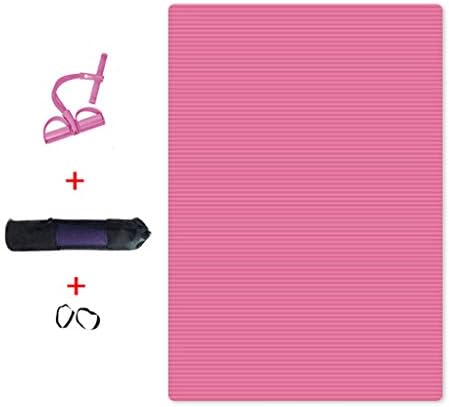 Yoga Mat Fitness Mat Non Slip for Yoga, 15mm Thick Yoga Mat, Health and Fitness NBR Material Comfort Foam Yoga Mat for Exercise, Yoga, and Pilates(185130cm) (Color : Pink)