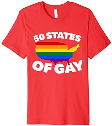 Men's 50 States of Gay Tee-Shirts XL Red