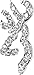 Browning Buckmark Clear Bling Earrings