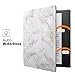 MoKo Case Fits All-New Kindle Oasis (9th and 10th Generation ONLY, 2017 and 2019 Release), Slim Fit Premium PU Leather Protective Cover with Auto Wake/Sleep - Light Gray Marble