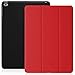 KHOMO iPad 2017 and 2018 9.7 inch Case - Dual Series - Ultra Slim Hard Cover with Auto Sleep Wake Feature - Red Black