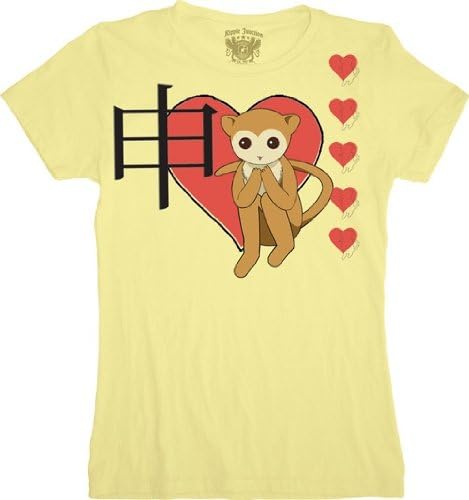 Fruits Basket Heart Monkey Juniors Yellow T-shirt