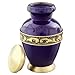 M MEILINXU Small Keepsake Urns for Ashes, Mini Cremation Urns - Fits a Small Amount of Cremated Remains - Display Burial at Home or Office Decor (Elsene Purple, Hand Engraved Brass
