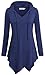 Tencole Sweatshirt for Women,Womens Hoodies Pullover Long Sleeve Tops for Women V Neck Tunics to Wear with Leggings Causal Lightweight Fall Clothes Fashion 2024 Comfy Hooded Drawstring Navy Blue 2XL