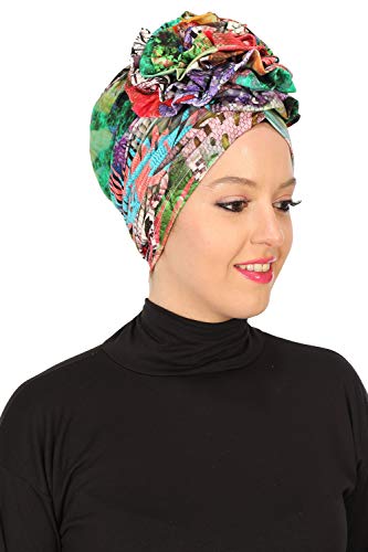 Instant Turban Cotton Scarf Head Wrap Chemo Headwear Cancer Cap - Spring