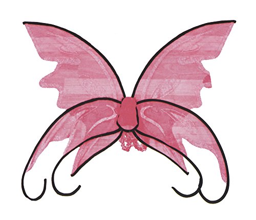 Wings Butterfly Pink W-Blk Trim Costume Accessory