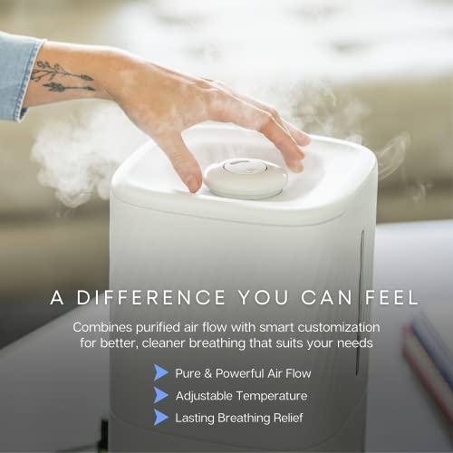 MIKO Humidifier With Cool and Warm Mist, Ultrasonic Humidifiers for