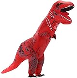 Perfect Jurassic park dinosaur giant t-rex dinosaur inflatable costumes for Adults Red CS