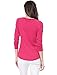 Allegra K Women's Floral Embroidery Color Block Raglan Sleeve T Shirt Pink XL US 18