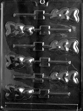 Triple Heart Chocolate Lollipop Mould 6 on 1