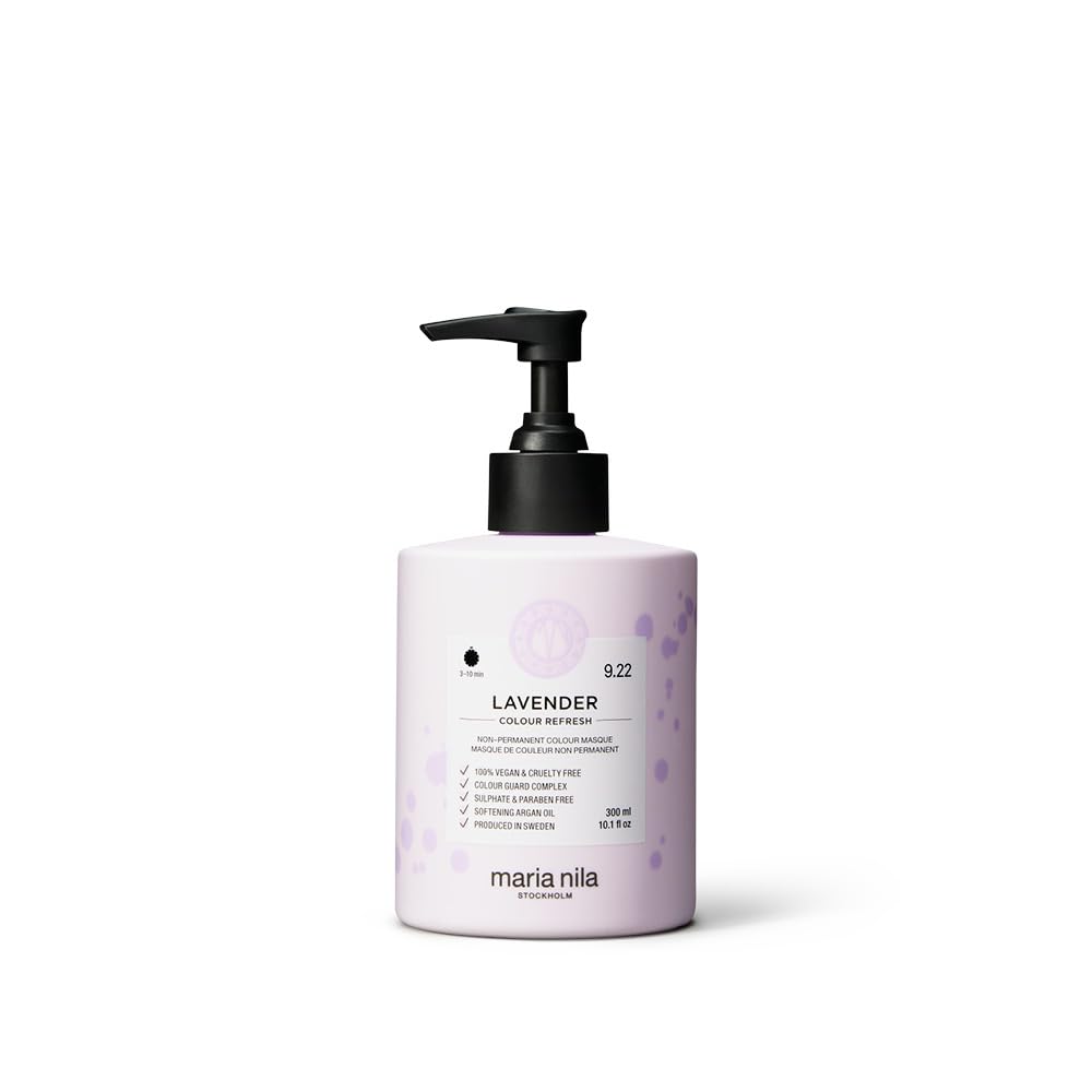 Maria Nila Color Refresh, Lavender 300 ml, Purple Hair Mask, Semi-Permanent Pigments, 100% Vegan & Sulfate/Paraben free
