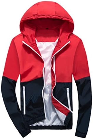 Happyyip Womens Light Weight Outdoor Hooded Windbreaker Sports Outwear Jacket (US L/Asian Tag XL, Red)