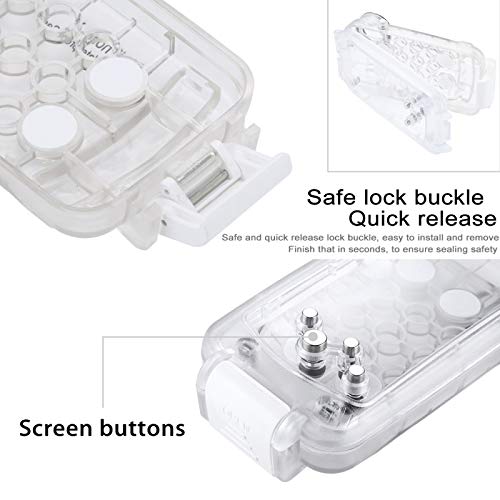 HAWELL iPhone X/XS Diving Case, Professional [40m/130ft] Surfing Swimming Snorkeling Photo Video Waterproof Protective Case Underwater Housing for iPhone with Lanyard (Transparent) - Thumbnail 2