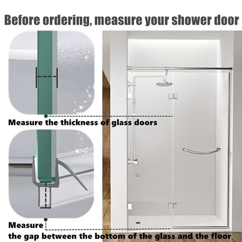 GEZMR 2Pack Ultra Clear Shower Door Bottom Seal (1/4'' X 39
